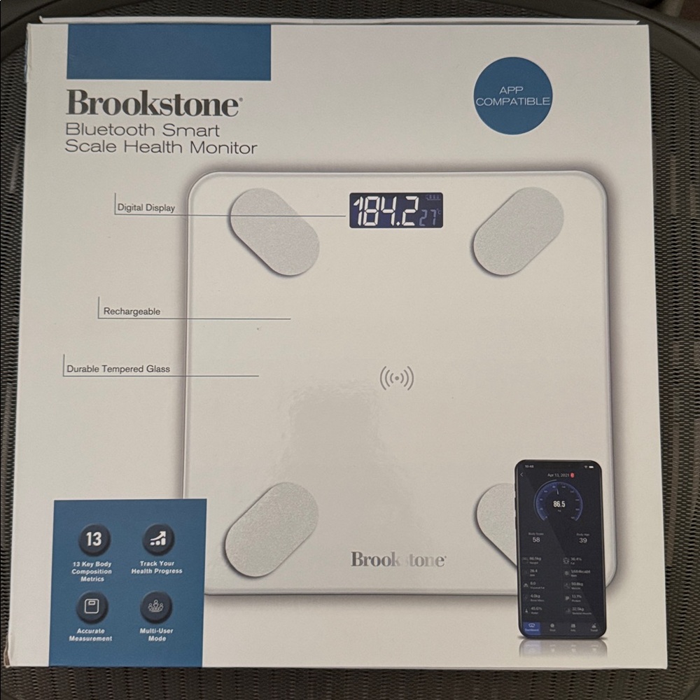 Brookstone Bluetooth Smart Scale - NIB